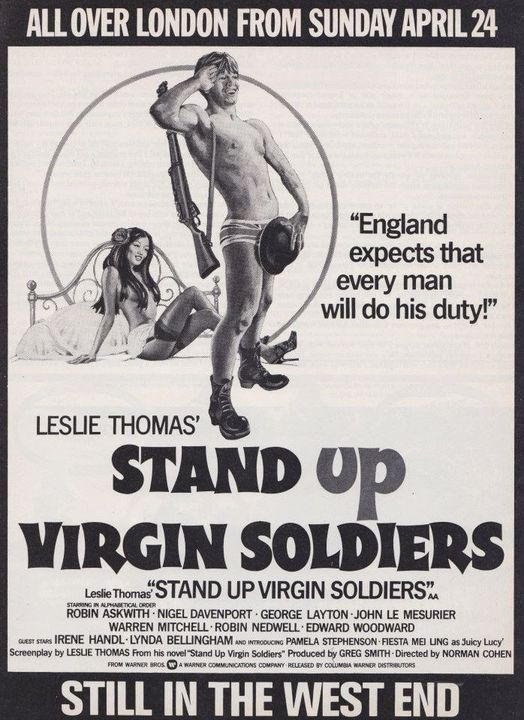 Forty-seven years ago today in London cinemas, and following its West End release, England expected that every man would do his duty... #StandUpVirginSoldiers #1970s #film #films #RobinAskwith @Robin_Askwith #GeorgeLayton #NormanCohen #comedy #warfilm