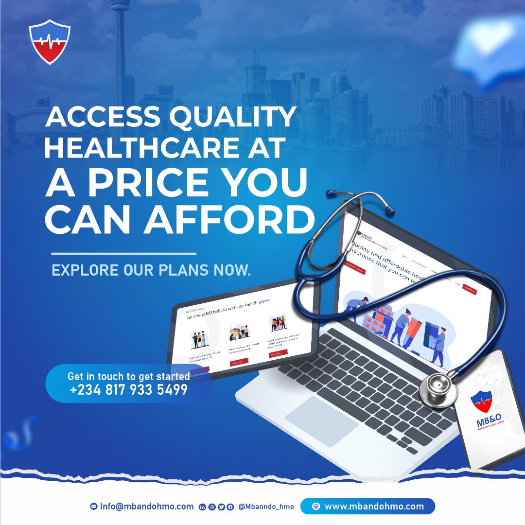 ACCESS QUALITY HEALTHCARE AT A PRICE YOU CAN AFFORD.
EXPLORE OUR PLANS NOW. GET IN TOUCH TO GET STARTED 
+234 817 933 5499

#qualityhealthcare #affordablehealthcareplans #mbandohmo #mbandcare #healthcare #wellness #health