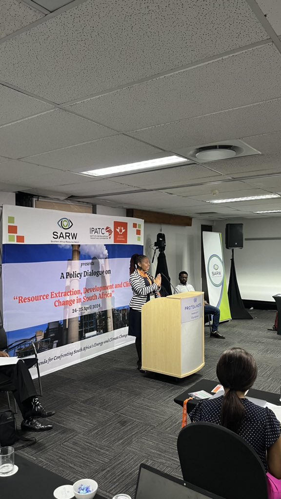 The_SARWatch's tweet photo. @RMoleshe ''The just energy transition debate is  centred around the security of supply, equity, and sustainability'' says Ms Ruse Moleshe -  Managing Director  of  RUBK energy and Infrastructure  Advisory. https://t.co/w87u3moNli