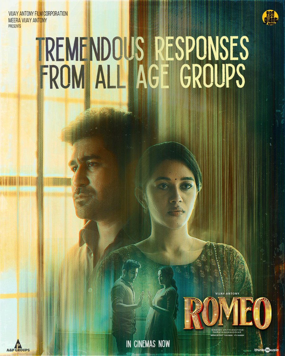 #Romeo 🌹 has won over audiences of all ages 💖 This rom-com is a must-watch of the summer🤌 🎫 tr.ee/dtK9l_VZj #RomeoRunningSuccessfully @vijayantonyfilm @RedGiantMovies_ @vijayantony @mirnaliniravi @actorvinayak_v @gobeatroute