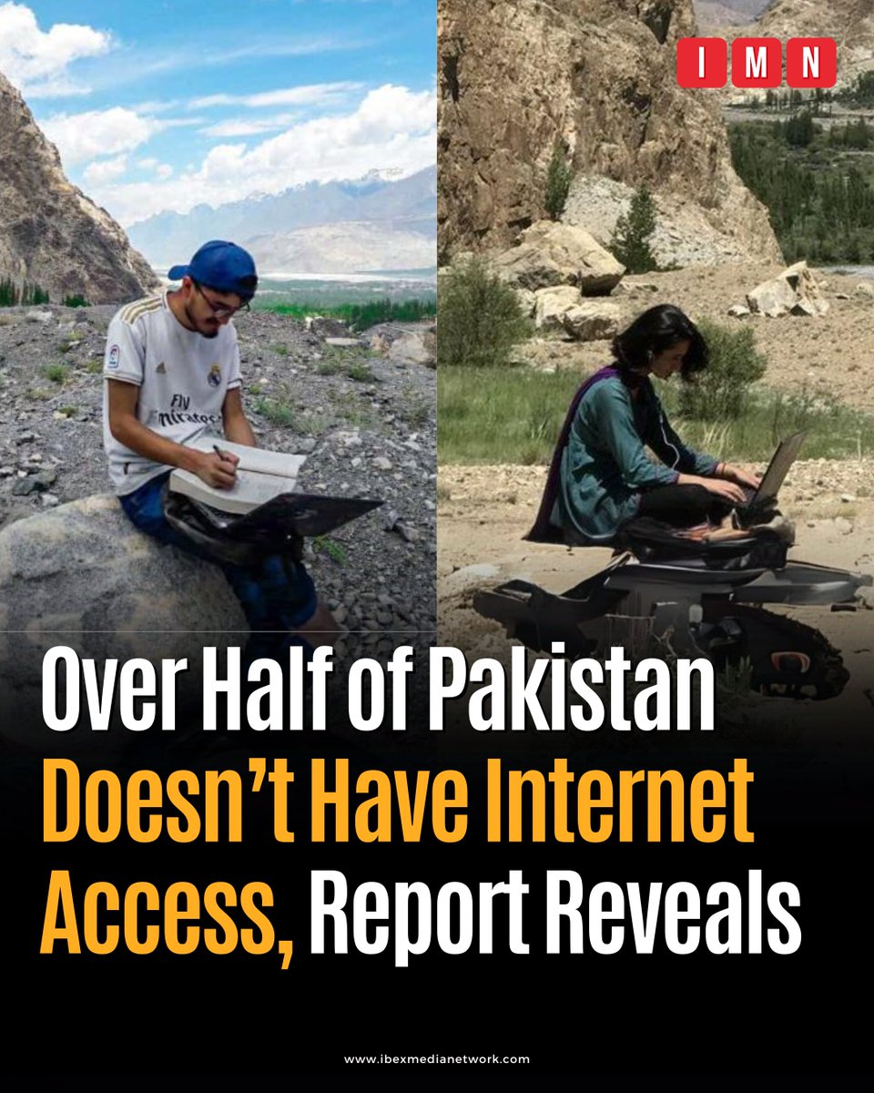 Over 54.3 percent of Pakistan does not have internet access due to inadequate digital infrastructure and affordability, as per the United Nations Development Programme (UNDP).

#internetaccess #Internet #4G  #Pakistan #Islamabad #Gilgit #GilgitBaltistan #IMN #IbexMediaNetwork
