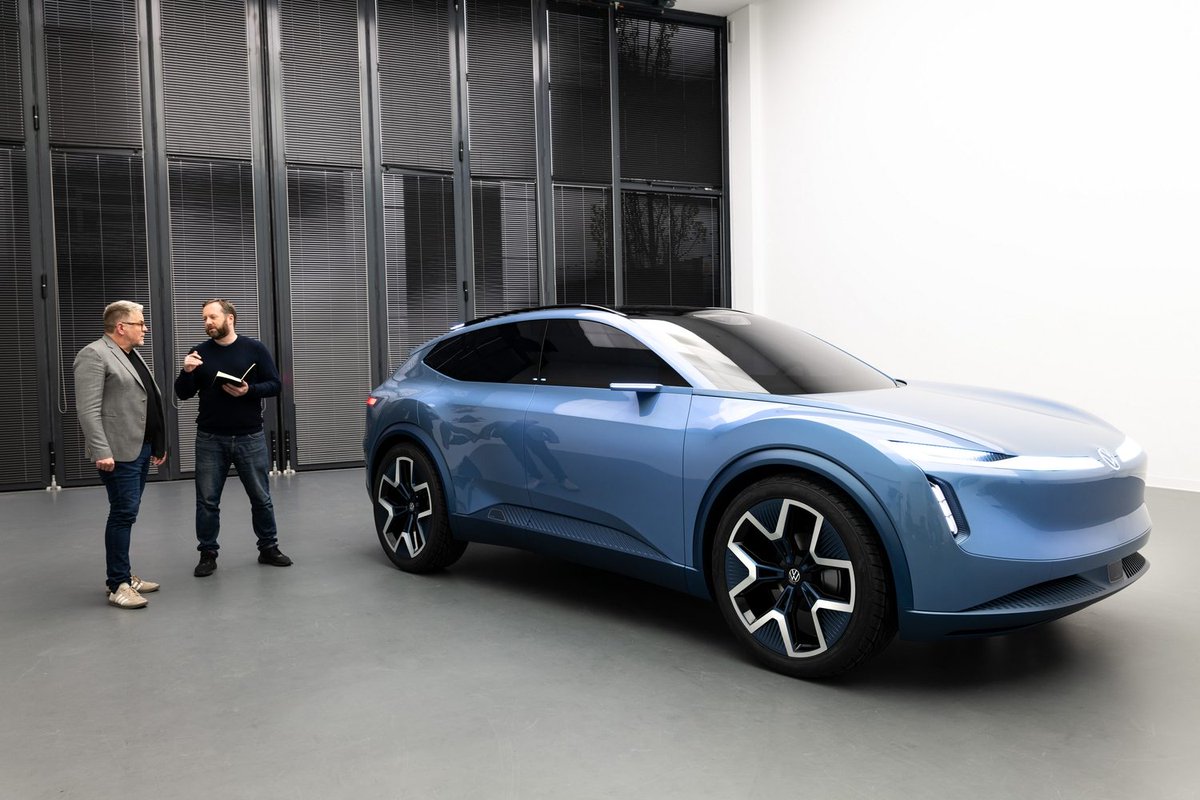 There's our @LordHumphreys now getting an early look at the interesting Volkswagen ID. Code concept car ahead of today's world debut in China. Full story now on @completecar: completecar.ie