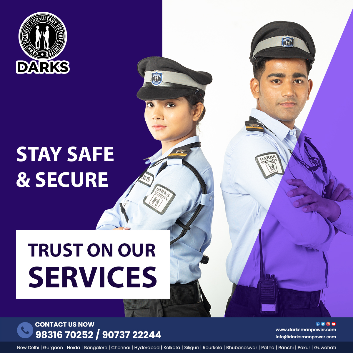 Trust Darks Manpower for unwavering security solutions that safeguard your peace of mind.

Call us now:
📞Call: +91 98316 70251
📧Mail: darks_hm@darks.in

#securityguards #securitycompany #securityservices #security #darkssecurity #securitysafety #bestsecuritycompanyinkolkata