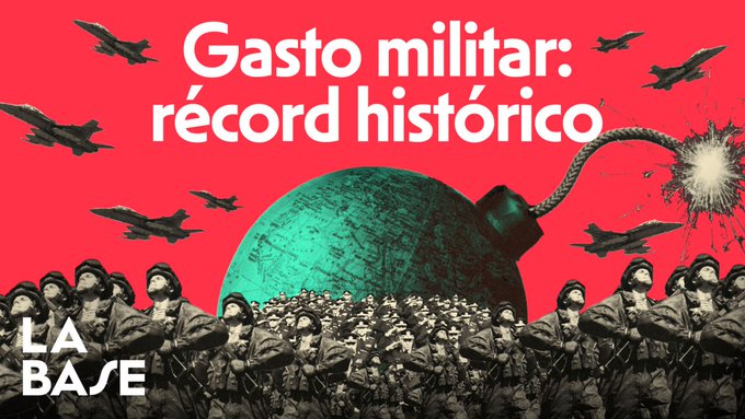 🪖'La historia enseña que los momentos de militarización siempre son el preludio de la guerra' 🎙️Escúcha el programa de @LaBase_TV que analiza el aumento del gasto militar mundial y español, con @ticafont (@CentreDelas) #GDAMS #LaGuerraNosCuestaUnMundo 👉youtu.be/hlI8bMrQlkE