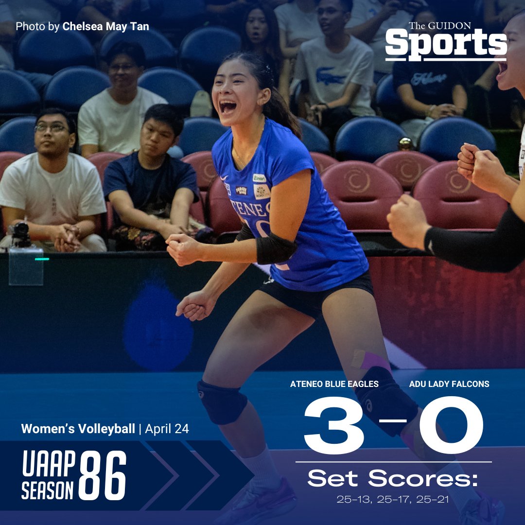 ONE FINAL FIGHT The Ateneo Women’s Volleyball Team concludes their UAAP Season 86 campaign with a resounding victory, overpowering the Adamson Lady Falcons. #AteneoVolleyball #OneBigFight #UAAPSeason86