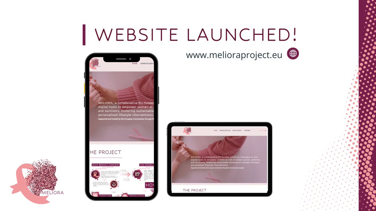 MELIORA_EU's tweet image. Sharing news! 🚀 MELIORA has just launched its website! 🌐 Dive in to discover how we work towards driving sustainable change through personalised lifestyle interventions (towards women at risk of #breastcancer)
 
💻melioraproject.eu
