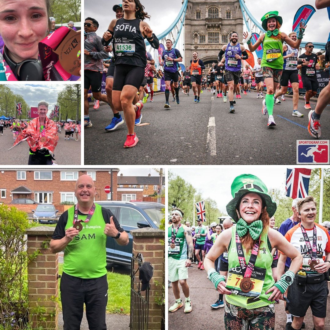 A huge congratulations to our incredible London Marathon runners! Shout out to Sam, Kelly, Gary, Laura, Gill, Joanna and Tiago! 🥳 Together they have raised over an incredible £16,200 for our Hospice! Thank you so much #LondonMarathon