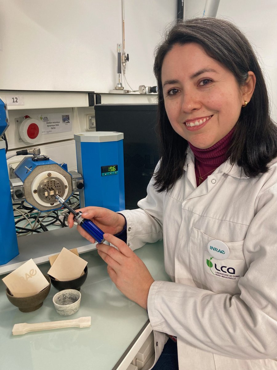 🗣️Mes recherches visent à mieux comprendre le rôle de l’eau au cours de la fabrication d’agromatériaux 💧
👩‍🔬Découvrez le #portrait de Guadalupe Vaca-Medina chercheuse <a href="/INRAE_Tlse/">INRAE Occitanie-Toulouse</a> en agromatériaux au Laboratoire de chimie agro-industrielle <a href="/lca_toulouse/">Laboratoire de Chimie Agro-industrielle</a> 

👉url.inrae.fr/3JuLVGT