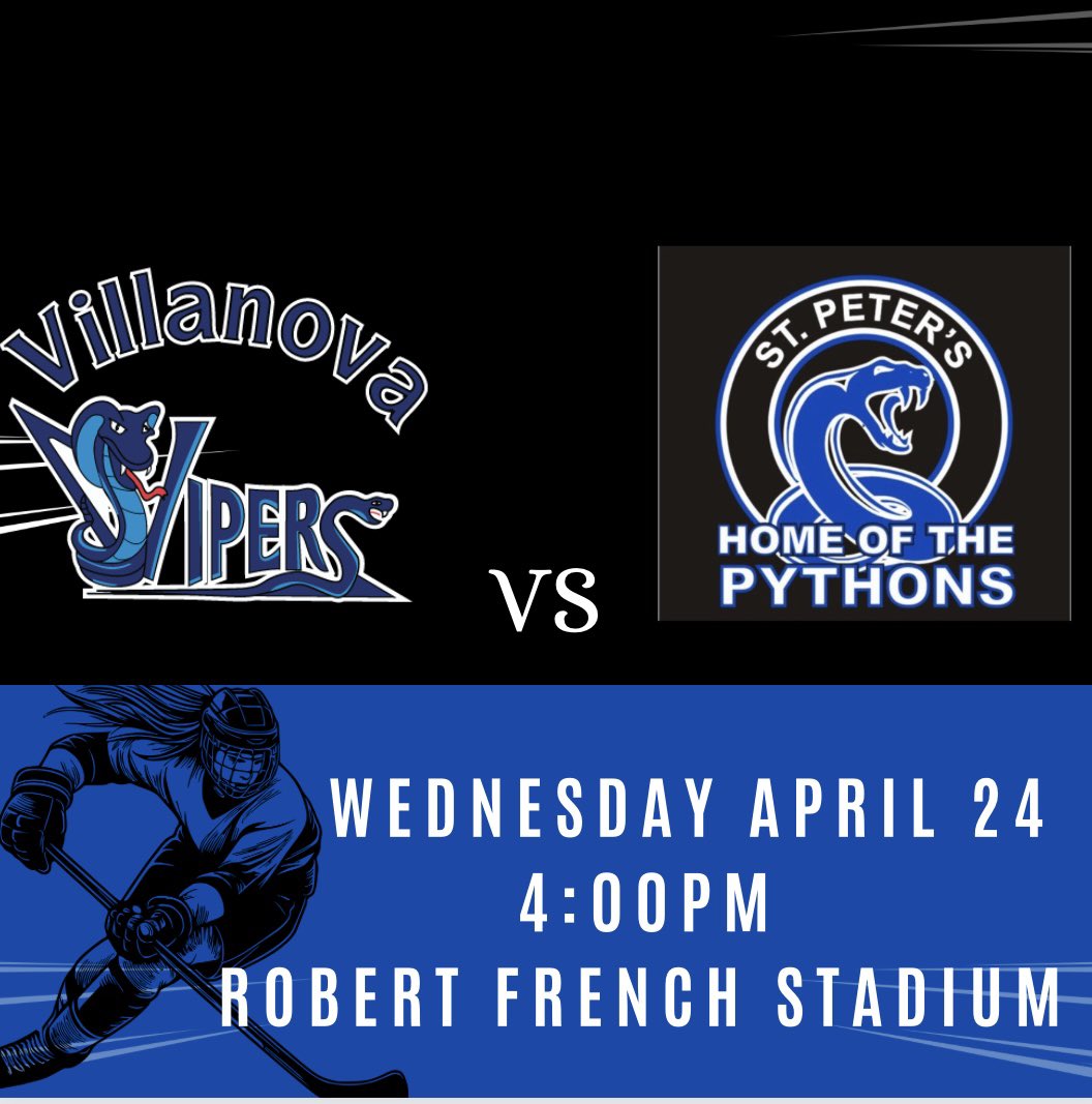 It's crunch time! Come out and show your support for our vipers today who made it to the semi finals after a hard battle last night 🤩 Leave it all on the ice girls! @VJH_PE @VillanovaSchool @HSH_PE_Dept