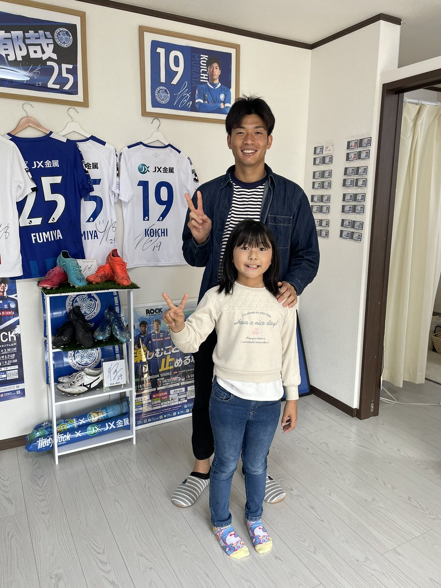 #水戸ホーリーホック　#村田航一　選手がお越しくださいました。
ありがとうございました。