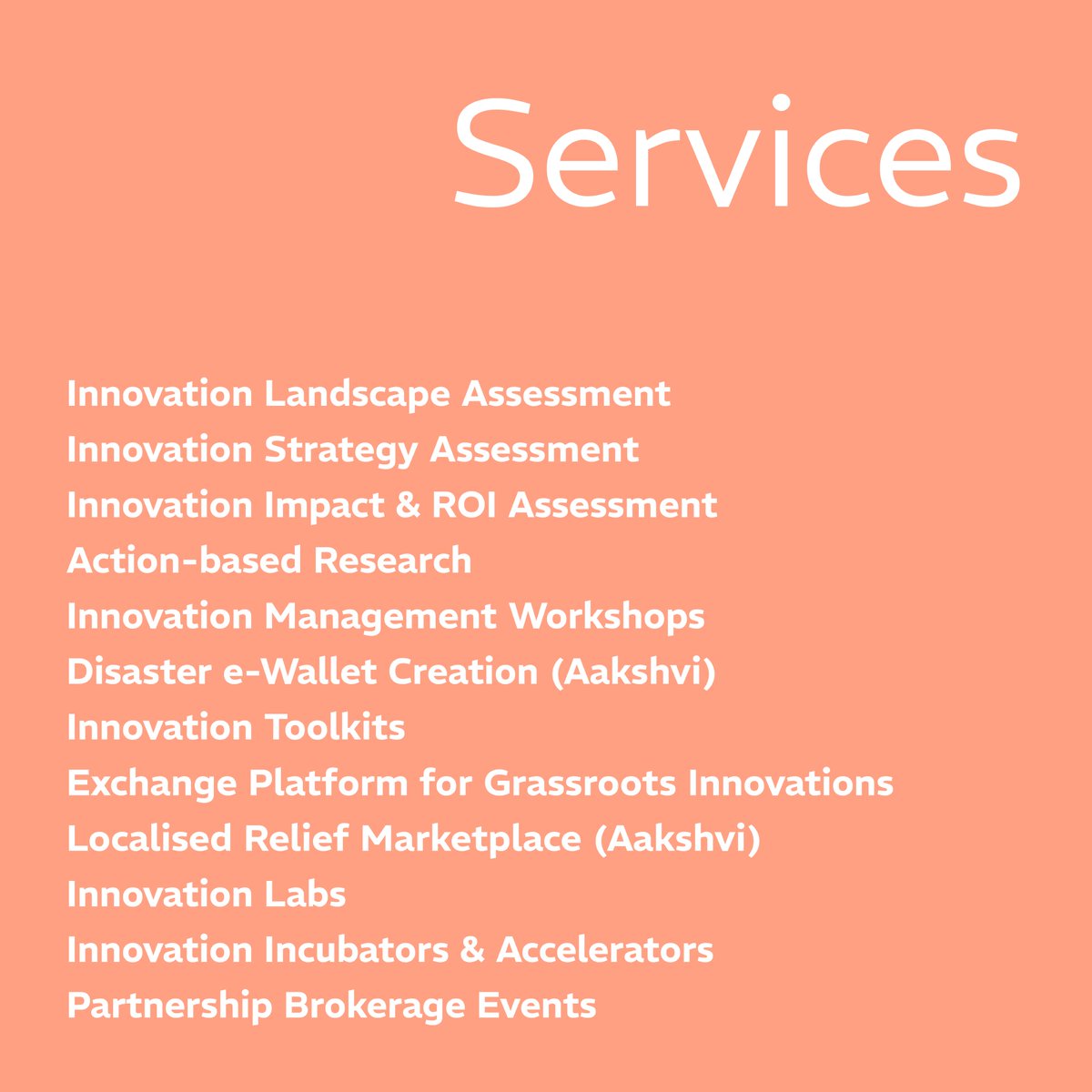 Seedstechnical's tweet photo. We offer Humanitarian Innovation Design solutions:
Innovation assessments &amp; toolkits
Action-based research &amp; workshops
Disaster e-wallets &amp; localized relief marketplaces
Innovation labs, incubators &amp; accelerators
Partnership events
#HumanitarianInnovation #GrassrootsInnovation https://t.co/zX1KVnT0Ws