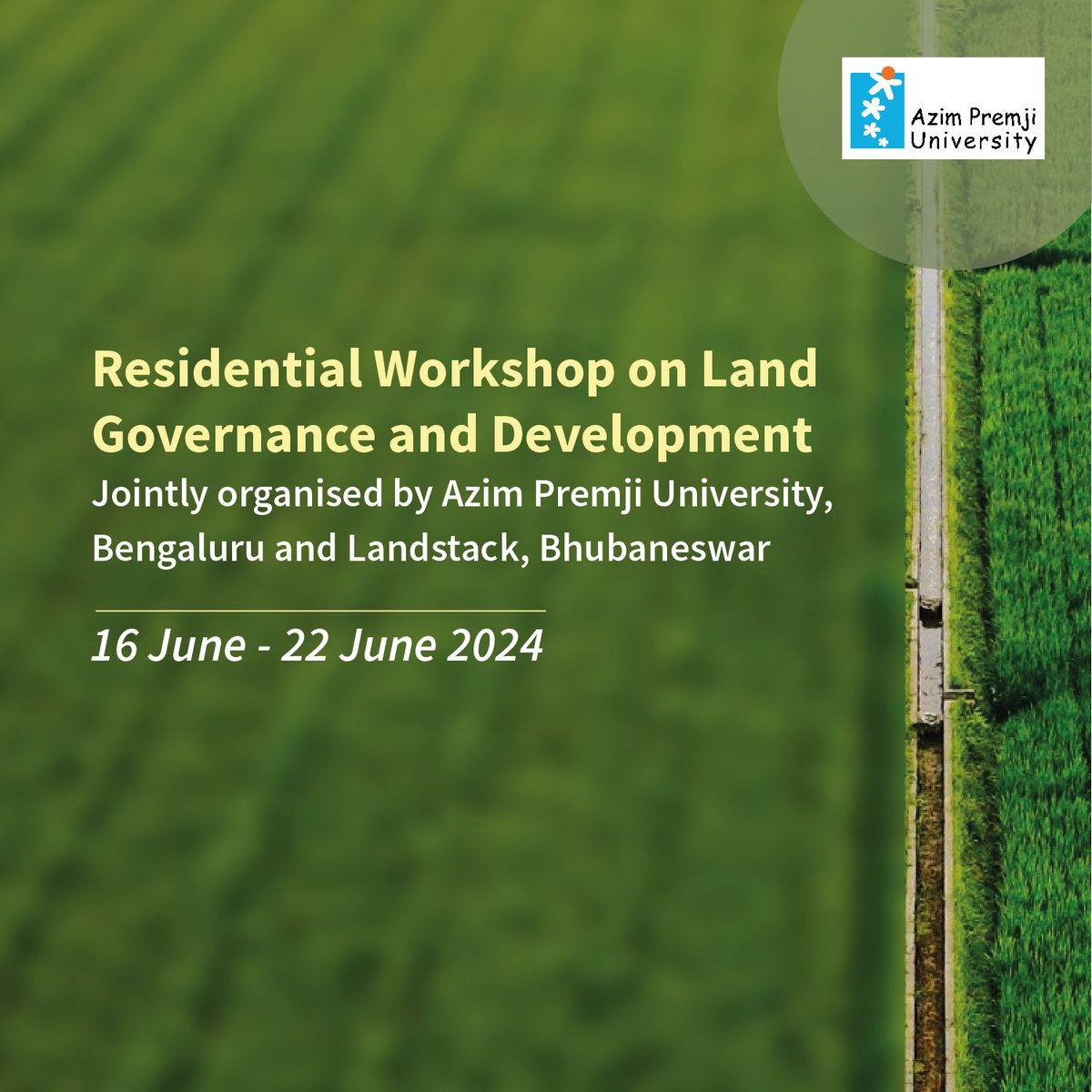 azimpremjiuniv's tweet photo. Inviting development practitioners, academicians and young researchers passionate about Land Governance and Development to apply for workshop organised in partnership with @Center4Land between June 16-22, 2024. For more details, please visit https://t.co/QT5shL4W8i https://t.co/uePUvZWitK