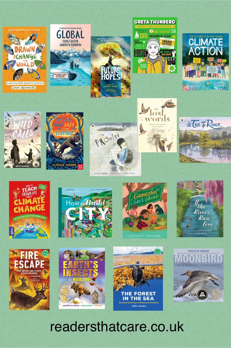 My collection of books for 10 years+, also great for teenagers and adults who care about the planet. The last decade has taught me in the power of stories and pictutes to convey what words alone can not. @EmmaIllustrate @bluewithstars @lucasjmaxwell @anoara_a @geography_DAF