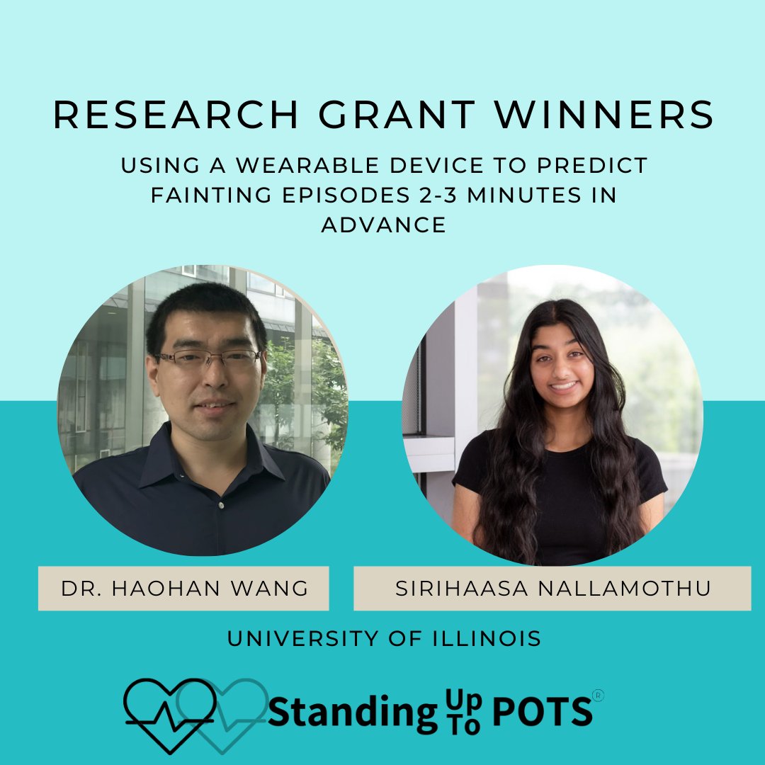 FUNDED: For approximately 40% of #POTS patients, regular fainting is a problem. Developing wearable devices that predict fainting in POTS patients could be a game changer to prevent falls. We are proud to fund projects that could improve quality of life! #SUTP #dysautonomia