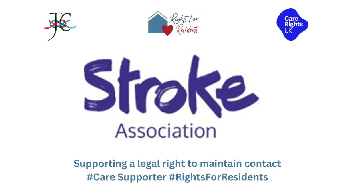 Thank you so much to @TheStrokeAssoc for signing up and #supporting #GloriasLaw To find out more about this great charity please head to stroke.org.uk #RightsForResidents