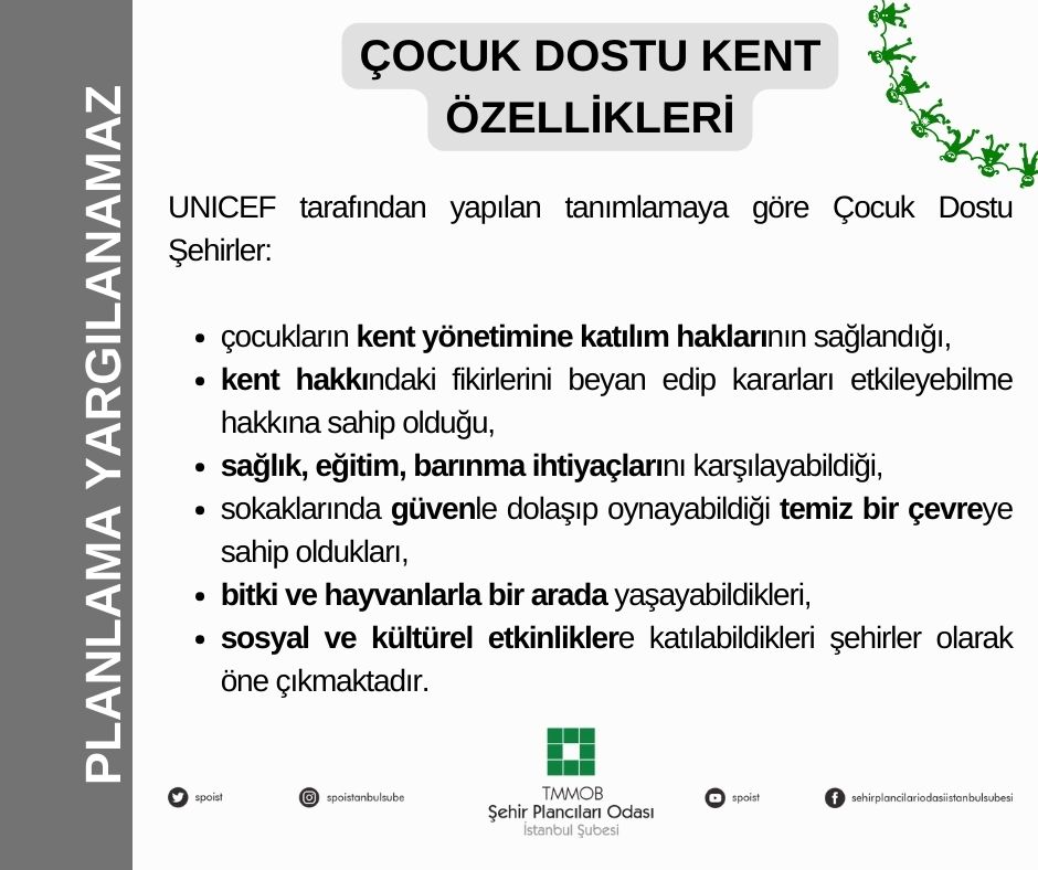 Bu hafta “Planlama Yargılanamaz” başlıklı içerik serimiz kapsamında Özge Tekçe Demirkol’un hazırladığı metni sizlerle paylaşıyoruz. Metnin tamamına web sitemizden ulaşabilirsiniz.