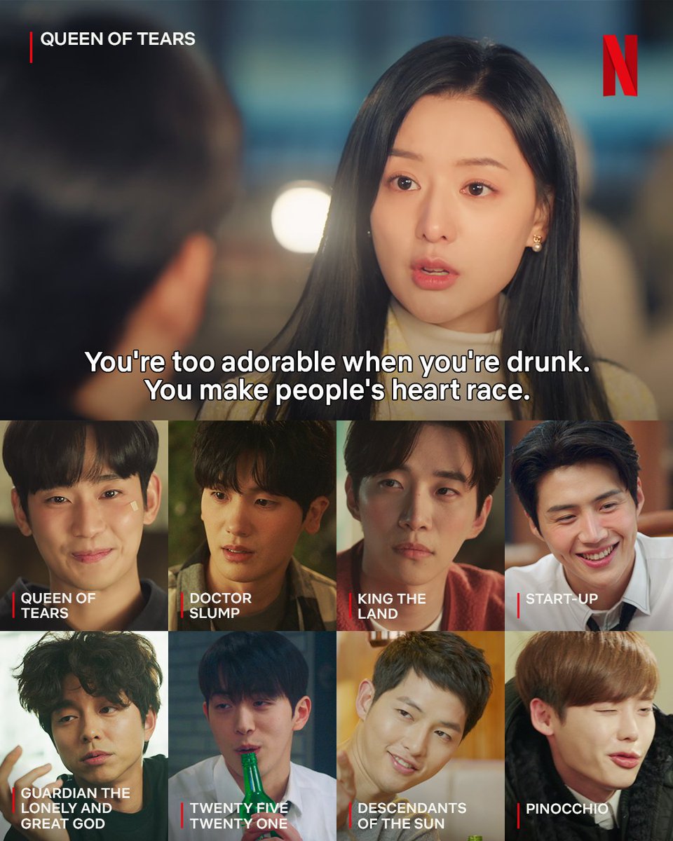 PSA: don’t drink and flirt

🎬 #QueenofTears
🎬 #DoctorSlump
🎬 #KingtheLand
🎬 #StartUp
🎬 #GuardiantheLonelyandGreatGod
🎬 #TwentyFiveTwentyOne
🎬 #DescendantsoftheSun
🎬 #Pinocchio

#Kdrama #Netflix