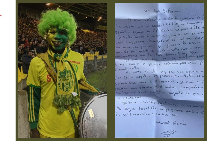 Laurent Gomis, supporter définitivement insupportable ? Le roi du tambour de la Tribune Erdre aurait été interdit de stade par le #FCNantes jusqu'à la fin de la saison pour comportement inapproprié (pour être poli). Des infos ? 
📷 @La_MaisonJaune