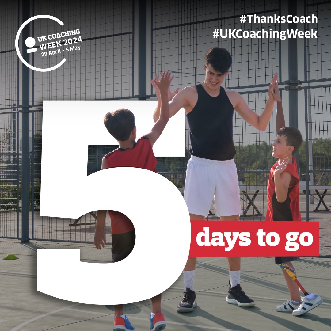 #UKCoachingWeek is all about getting involved, and this year is no different – get ready to celebrate your coaching heroes in just 5 days! 🙌

Learn how you can join in by saying #ThanksCoach, or booking onto our free ‘Holistic Coaching’ webinar 👉 bit.ly/49TaXuj