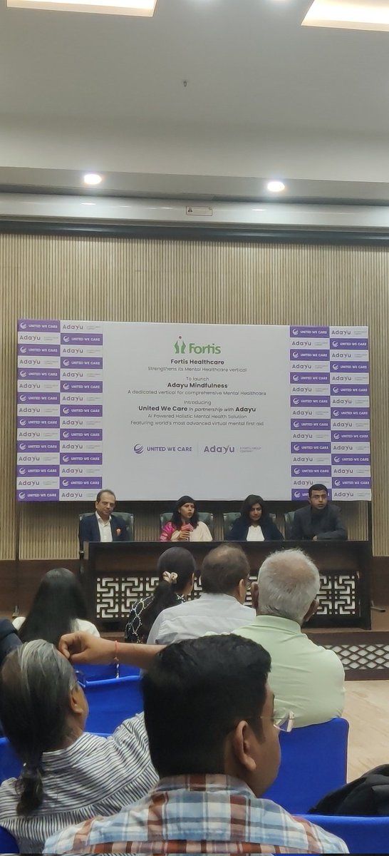 @dr_samirparikh, Chairperson, Fortis National Mental Health program during the partnership launch of Adayu & United We Care 'Loneliness is becoming a bigger problem than stress.'
@fortis_hospital
#mentalhealth #wellness