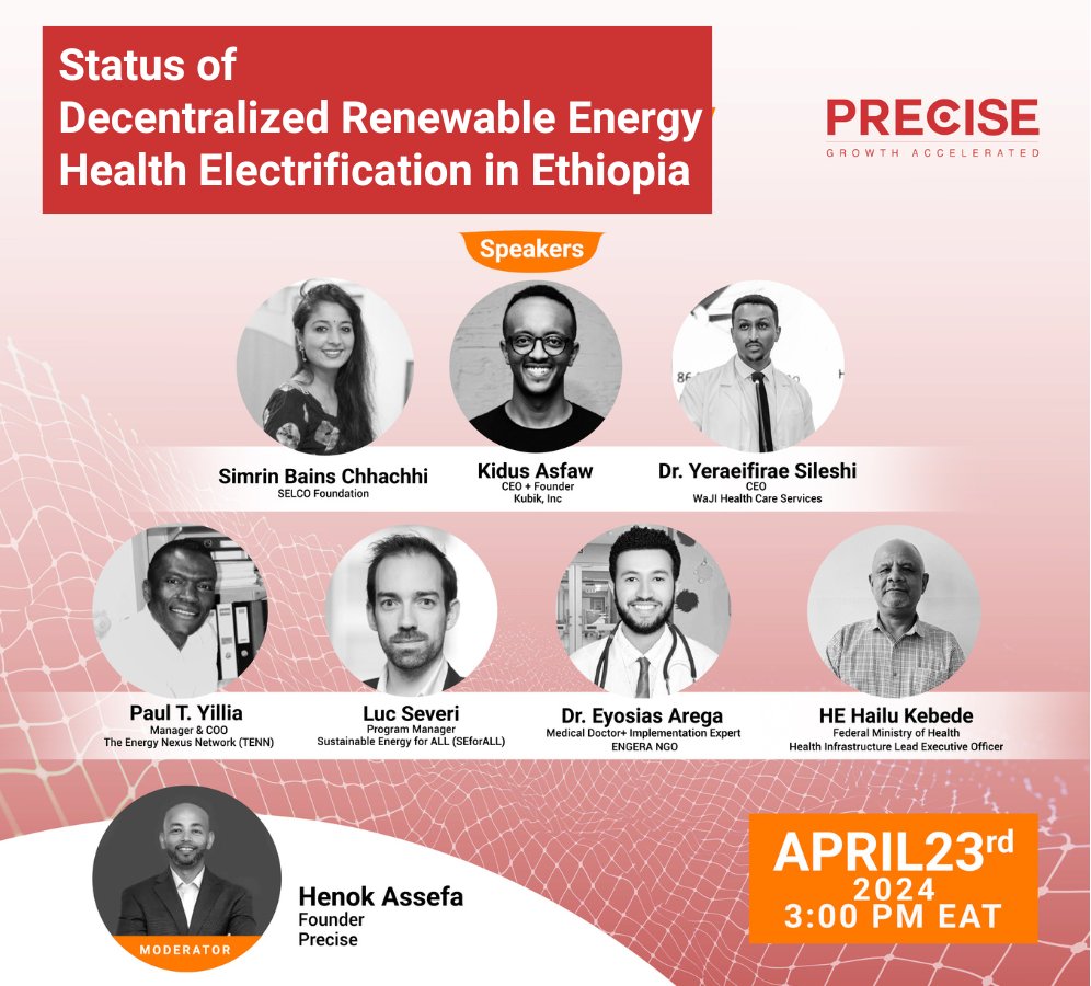 Didn't catch the webinar? Access the recording now for valuable insights and discussions you might have missed: us02web.zoom.us/rec/share/-ZtK… @SEforALLorg @RockefellerFdn @ShellFoundation @WBG_Energy @REWorld #ethiopia #africa #healthcare #energy