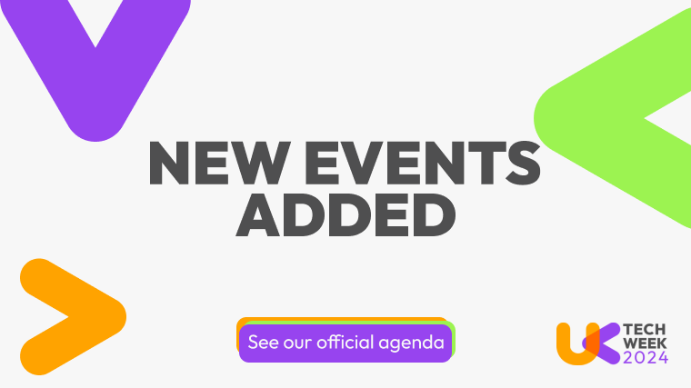 Today marks our second day of celebration and innovation, and we've got some exciting news - the UK Tech Week programme just got a little bigger! As well as our existing events, we've got a couple of new ones to add to the agenda 👇🏻