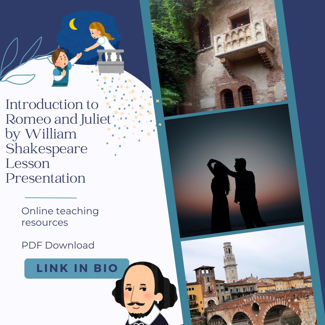 📚 Teaching Romeo and Juliet? Check out our Introduction to Romeo and Juliet Lesson Presentation! Link in bio. #Shakespeare #TeachingResources