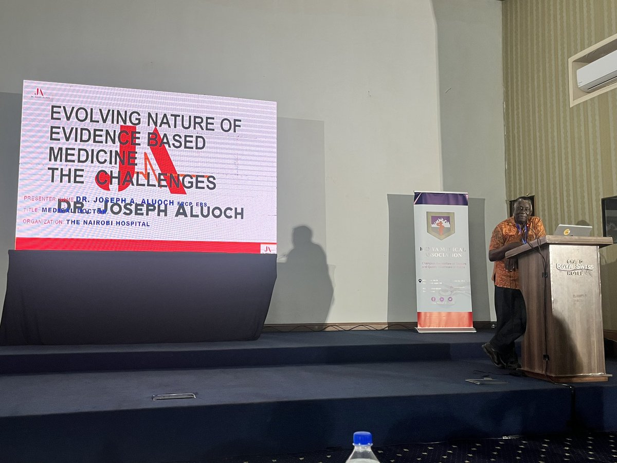simonkigondu's tweet photo. #51KMAConf 

If you do not pursue evidence-based medicine you become a RITUALIST ie one doing the same old things despite an improvement in medicine- 
@AluochDr 

Aluoch challenged attendants at @KenyaMedics_KMA 51st Annual Scientific Conference at Grand Royal Swiss Hotel Kisumu https://t.co/SFvci7XPN4
