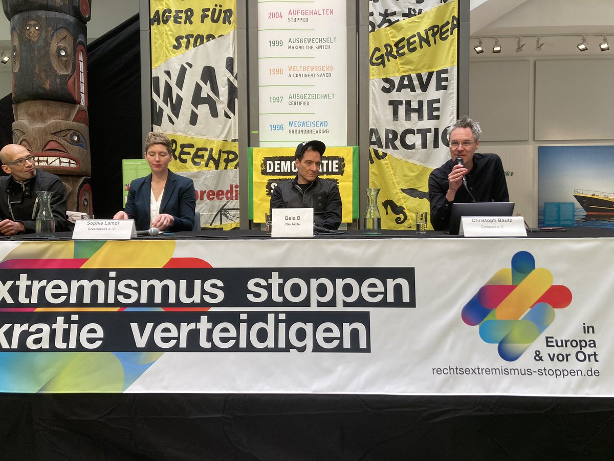 Pressekonferenz mit #BelaB & Demokratiebündnis in #Hamburg mit klarer Botschaft: Geht auf die Straße und geht wählen für Europa und das #Europaparlament am 9.6.24, damit rechtsextreme Positionen in der EU keine Chance haben! #RechtsextremismusStoppen #DemokratieVerteidigen