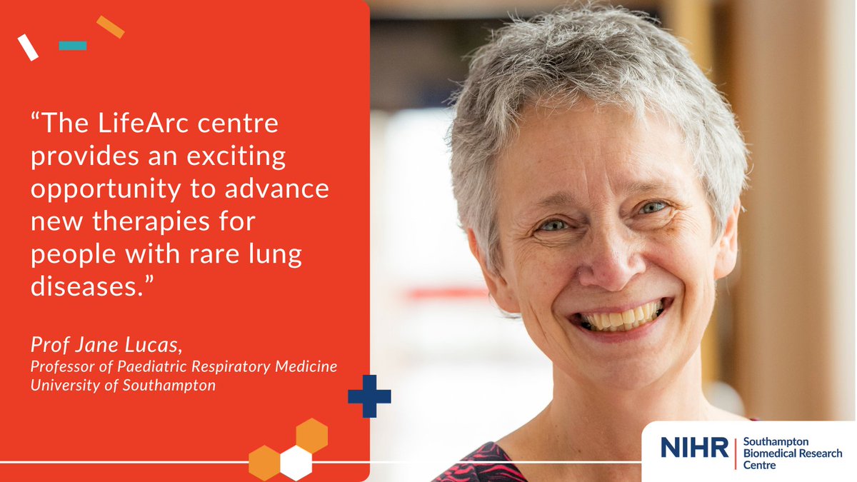 A national £9.4 million research centre will speed up diagnosis and treatment of rare lung diseases. 🫁 Co-led by @JaneSLucas1 from our BRC and @unisouthampton @UHSFT, the @lifearc1 collaboration offers 'new and significant hope' for thousands. 🔗👉southamptonbrc.nihr.ac.uk/post/new-natio…