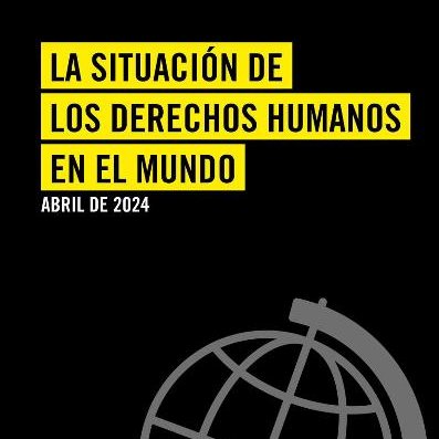 Situación de derechos humanos en 155 países.
Denuncia del desarme del derecho internacional, los dobles raseros ante conflictos, la inacción ante los problemas globales. 
#Informe2024, la radiografía de un mundo que se resiste al odio y la violencia.👉 amn.st/6019blfzz