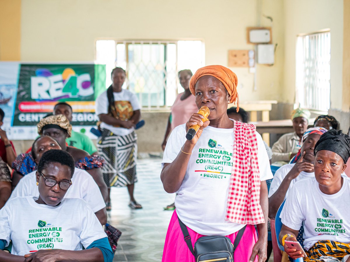 By empowering women with knowledge and access to clean energy technologies, we help them build resilient and sustainable livelihoods. This contributes to environmental conservation and fosters economic growth and enhances the quality of life for women.  #WomenInRE #350Ghana