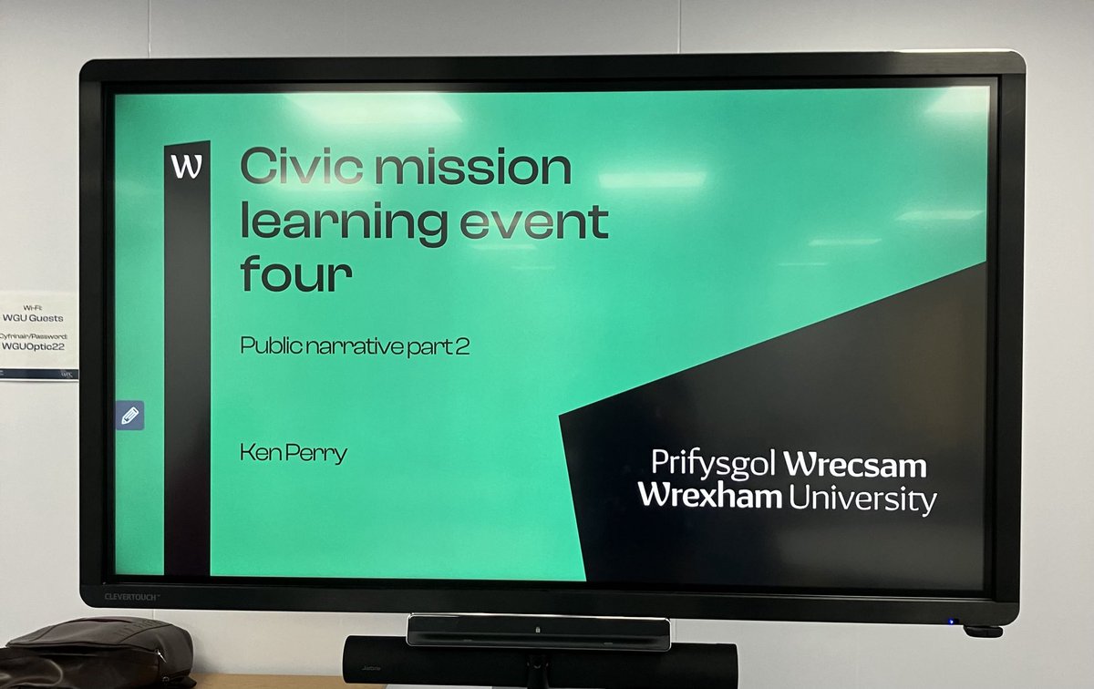 All set for session five of #publicservicelab learning programme ⁦@WrexhamUni⁩ ⁦@WUCivicMission⁩ With ⁦@NinaRuddle⁩ ⁦@Sarah_Harvey35⁩ @DoWell_uk