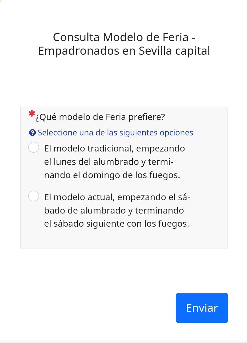 El alcalde José Luis Sanz propone adelantar el festivo al martes para hacer más atractivo el modelo anterior, pero las redes parecen dejar claro que el formato actual es el preferido por los sevillanos. Tienes hasta el jueves para votar que Feria quieres. Consultaferia.sevilla.org