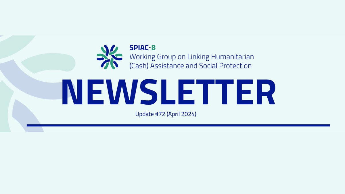 The April edition of the Linking Humanitarian (Cash) Assistance and Social Protection Newsletter is out. Check out for new resources and past and upcoming events focused on the linkages between social protection and humanitarian cash transfers. ow.ly/b3zn50RmUbZ