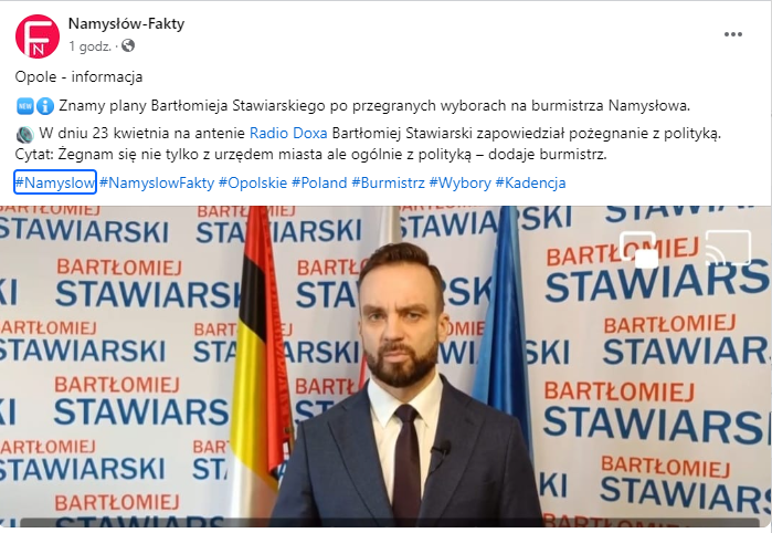 Ciąg dalszy dobrych wieści w Namysłowie. Stawiarski rezygnuje z polityki