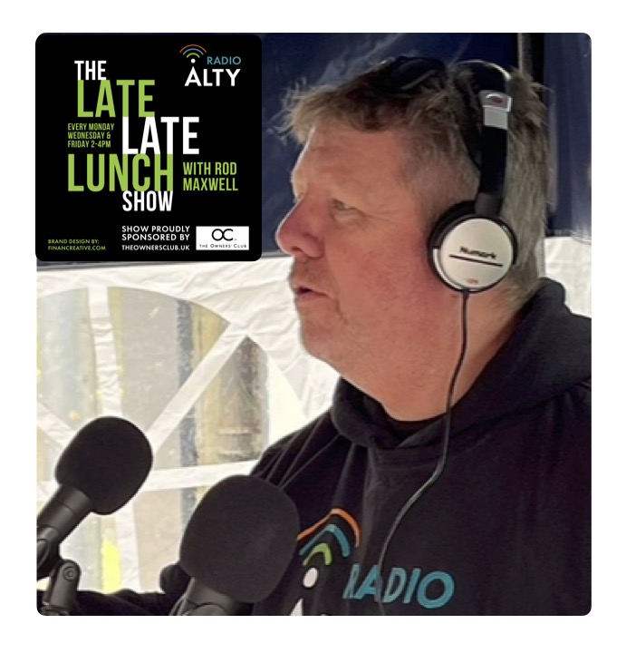 On today's #theLateLateLunchshow 2pm, Rod is talking to Elysia from RadioAlty's Earth.  Richard has a review of #TrueRomance in #RichardsReview & in Student News and Views, Emily discusses #girlsinsport.  Supported by The Owners' Club.  RadioAlty.co.uk #EarthDay2024