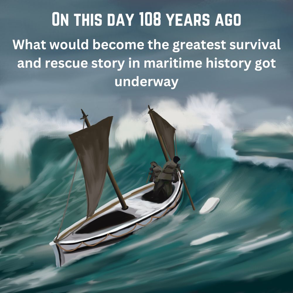 #OTD 24 April 1916, the James Caird lifeboat leaves Elephant Island on a seemingly impossible rescue mission. Among the 6 man crew was #TomCrean who would play a primary role in the historic rescue. 
Saving lives was his stock in trade. 
Discover his story amazon.co.uk/Crean-Extraord…