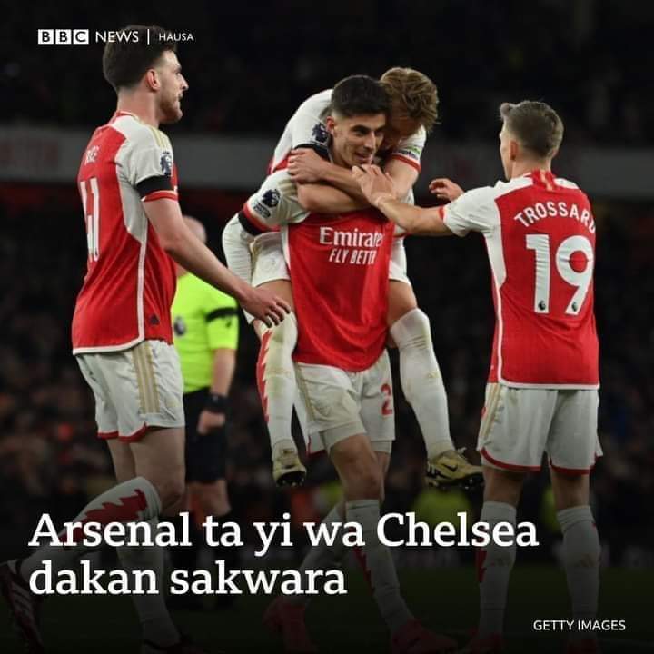 BBC Hausa captured what Arsenal did to Chelsea yesterday better than anyone can.🤣🤣
