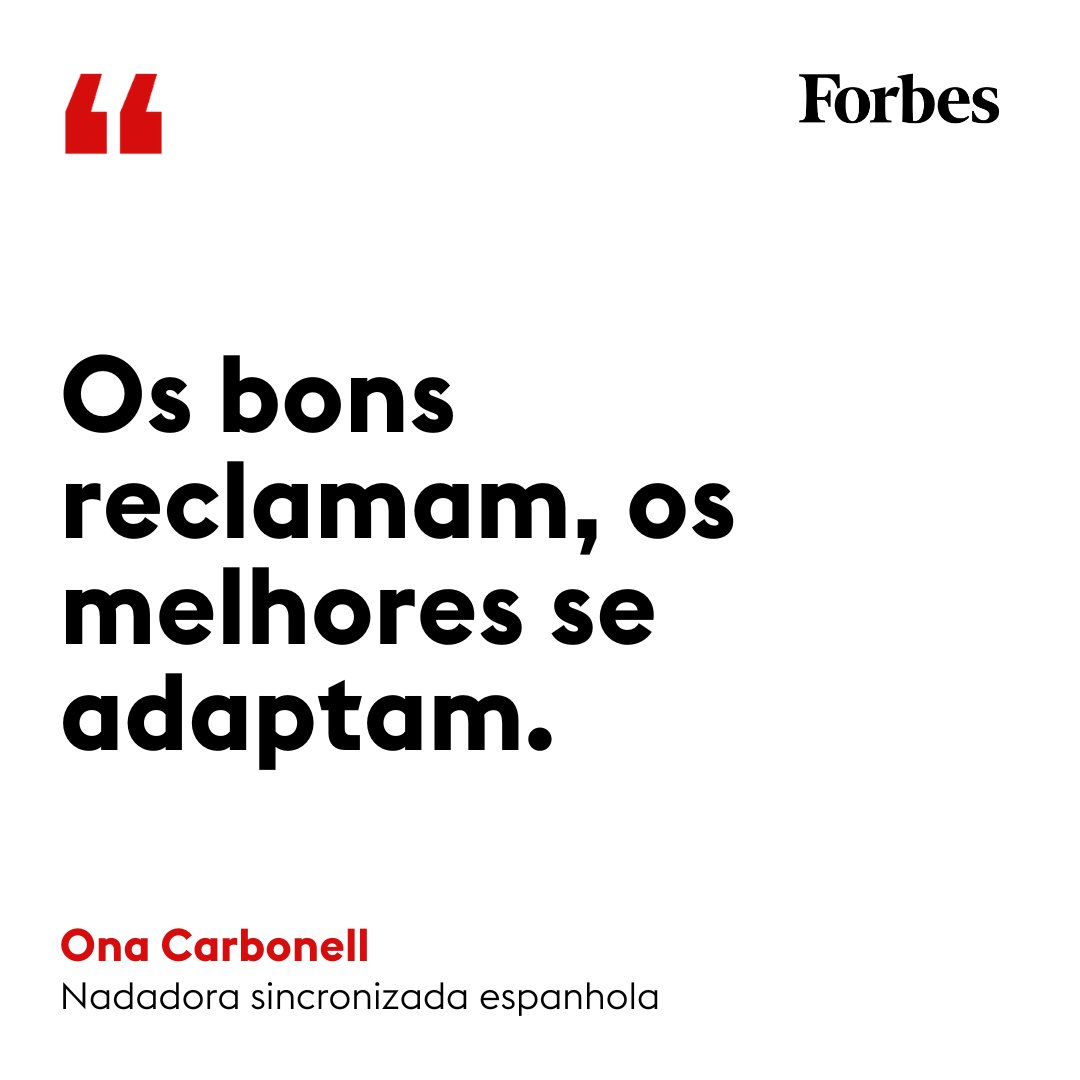 ForbesBR's tweet photo. Ona Carbonell Ballestero (@ona_carbonell) é uma nadadora sincronizada espanhola, medalhista olímpica. Foi eleita uma das "100 mulheres mais inspiradoras e influentes do mundo em 2022" pela BBC.
#Forbesbr #FraseDoDia #Adaptar #Melhor #Objetivo #Inspiracao #Sucesso https://t.co/CVw8xjU63J