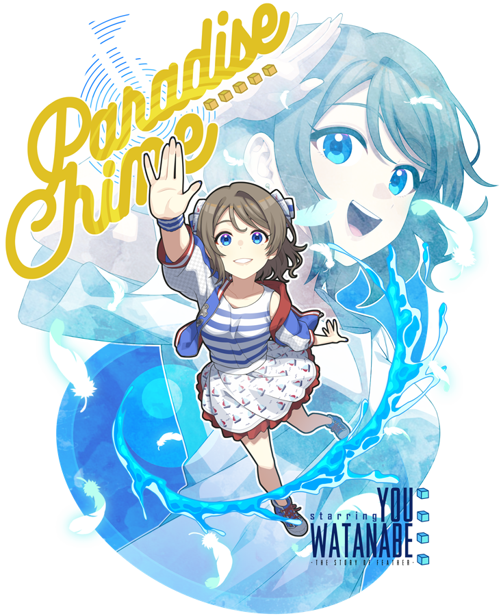 watanabe you 1girl solo looking at viewer smile short hair blue eyes skirt  illustration images