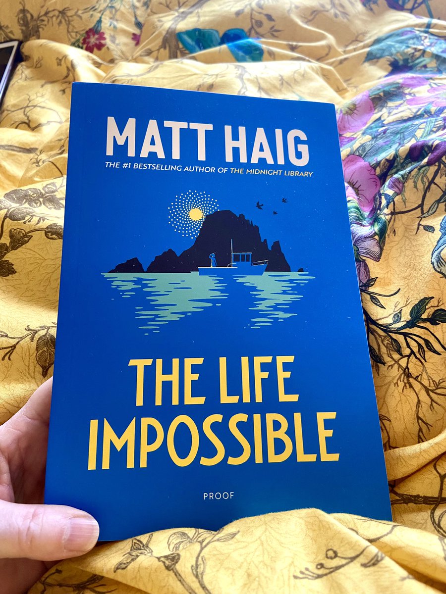 Guess who’s written another book? Only brilliant @matthaig1, that’s who! #TheLifeImpossible is out in August and I’m so excited to read it. Thanks so much for sending, Francis Bickmore at @canongatebooks  💙💛💙💛💙💛💙