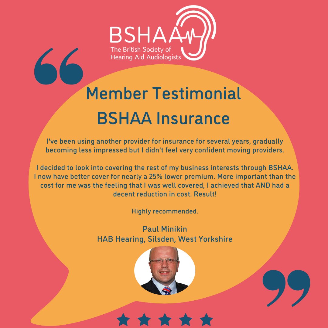 🌟MEMBER TESTIMONIAL - BSHAA INSURANCE🌟 BSHAA Members access your members' area on the BSHAA Website - bshaa.org and click on 'Insurance'. Thinking of joining BSHAA but want to know more - bit.ly/BSHAAInsurance #BSHAA #Insurance #BSHAAMembers