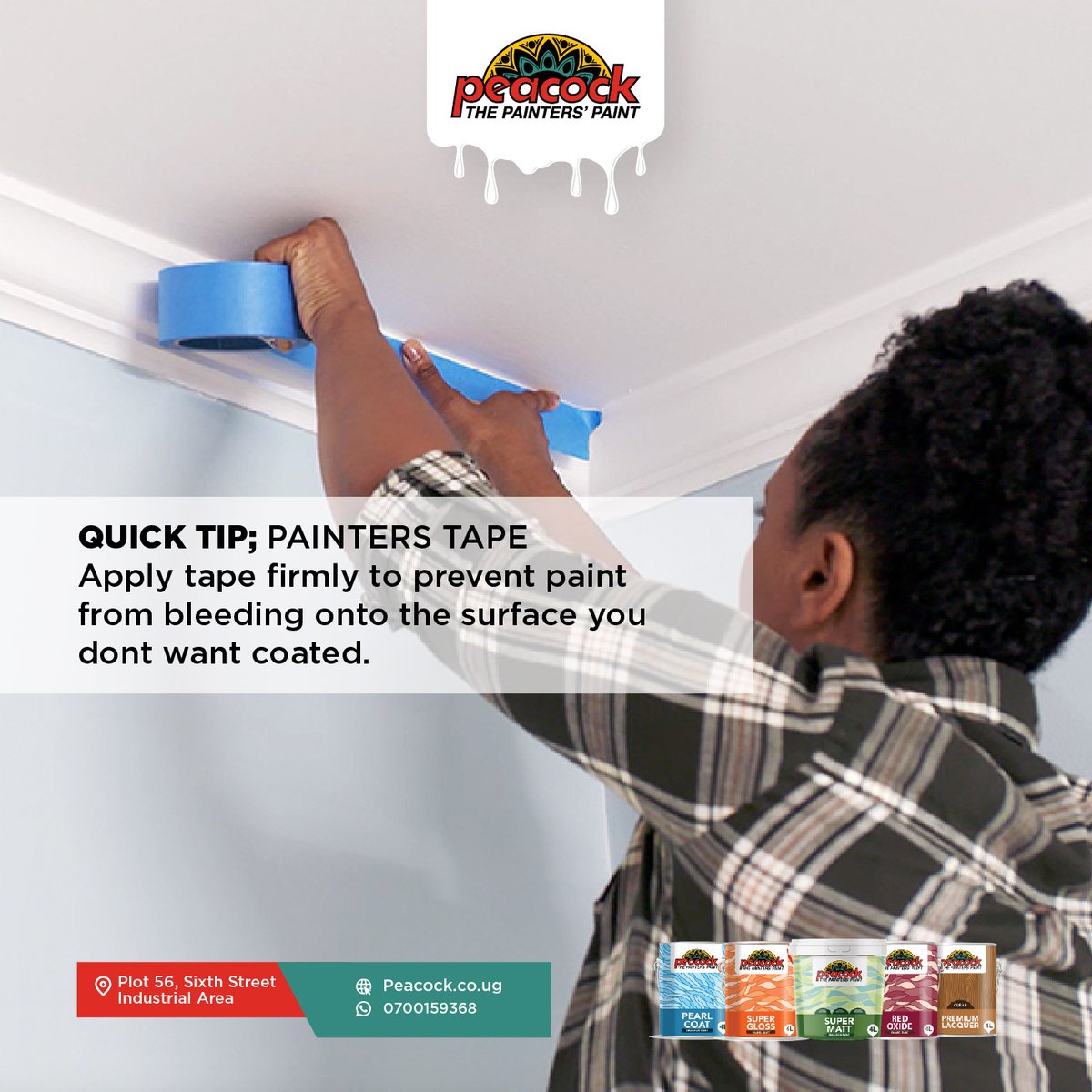 A little tape goes a long way so you can DIY like a pro! Applying tape before you paint to prevent any painting mishaps and maintain crisp and clean lines.

#PeacockPaints🦚 #ThePaintersPaint #DIYPaintingTips🖌️