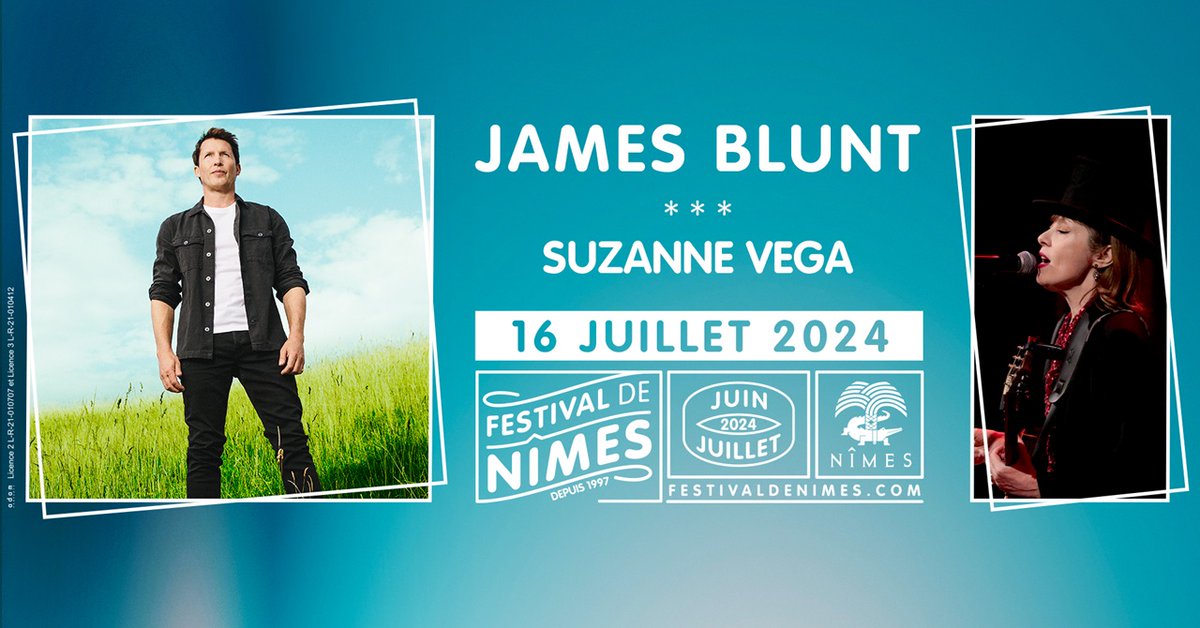 🏟 Ne manquez pas @JamesBlunt et Suzanne Vega au @FestivalDeNimes le 16 juillet ! Les places sont disponibles : festivaldenimes.com/james-blunt-su…

✍️ Rolling Stone vous présente toutes les infos : rollingstone.fr/james-blunt-en…

#jamesblunt #suzannevega #festivaldenimes #festival2024