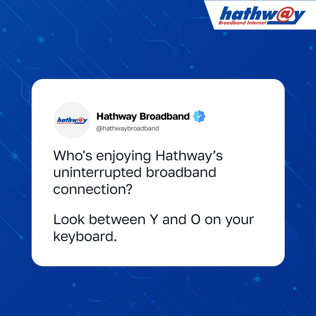 who doesn't love anything uninterrupted, specially with your broadband connection. #viralspot #Broadband #BroadbandConnection #HathwayBroadband #HighSpeedInternet #InternetSpeed #InternetConnection