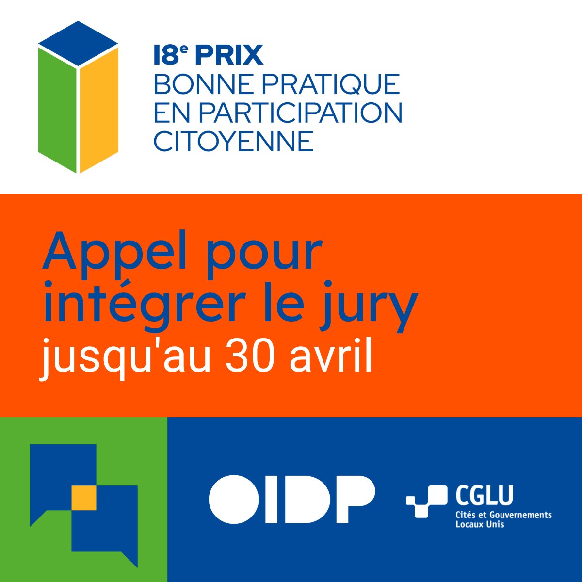 🌟Soyez membre du jury du 18ème Prix #OIDP ! Il suffit d'avoir : 🙋🏾 Un parcours reconnu en #démocratieparticipative. 🗣️🇬🇧 Un niveau d'anglais conversationnel ⏰Date limite d'expression d'intérêt : 30 avril. 🔗oidp.net/fr/publication…