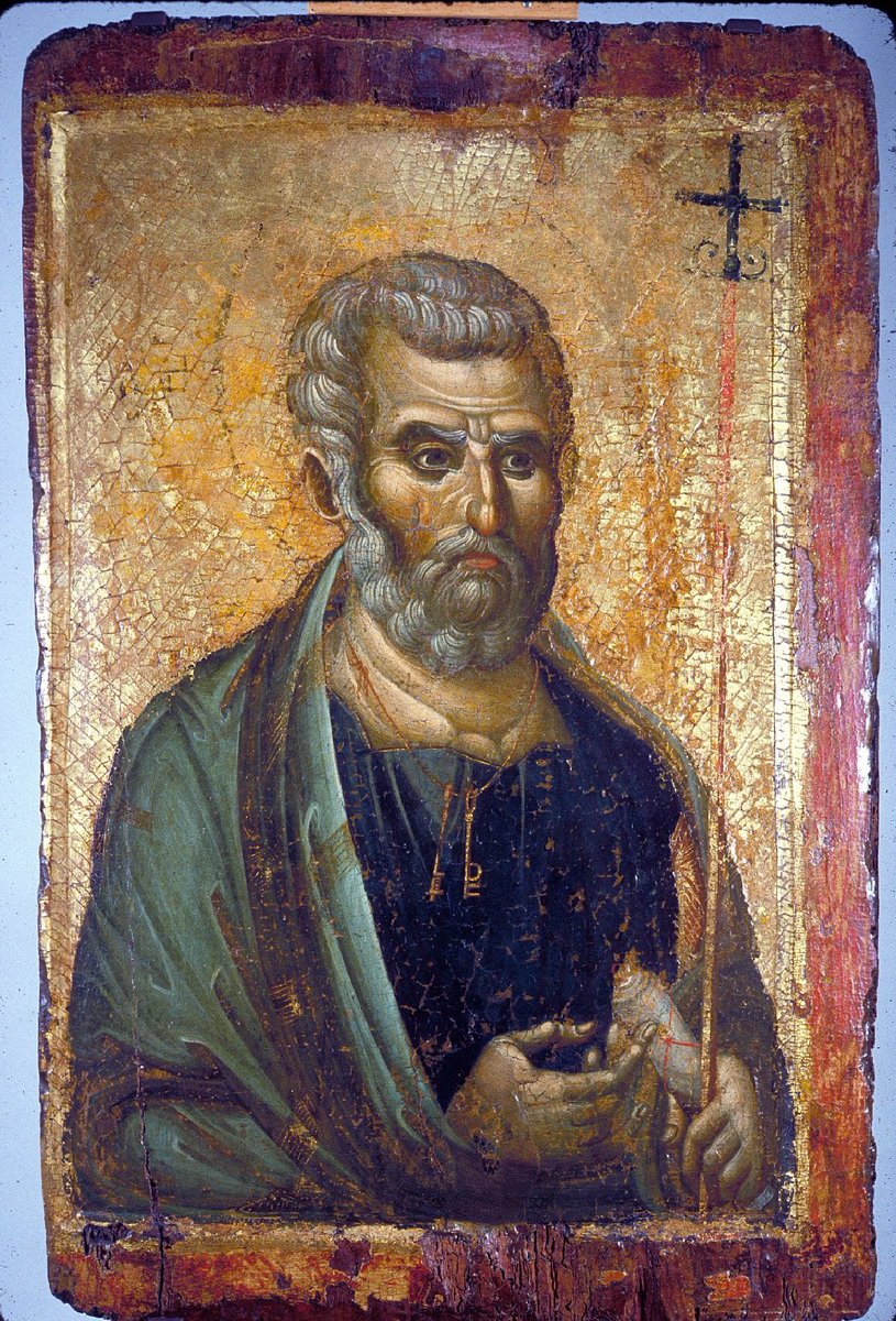 #Woodensday @DumbartonOaks #Macedonia #Byzantine #medieval #medievaltwitter #byzantineart Icon of St. Peter, Early 14th Century