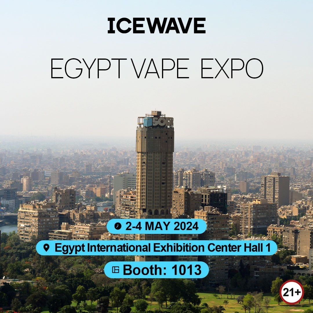 icewaveofficial's tweet photo. Exciting news from #ICEWAVE! 🎉 Try our new 𝗜𝗖𝗘𝗪𝗔𝗩𝗘 𝗘𝟭/𝗘𝟭 𝗣𝗢𝗗 product with 10 flavors at Egypt VAPE Expo 2024 in #Cairo! Don't miss out on the array of gifts waiting for you on the show floor! 🎁 

📍 Booth#: 1013 
📆 Date: May 2-4, 2024 

#vapexpo #vape #vapedaily https://t.co/8E1MxYIYAE