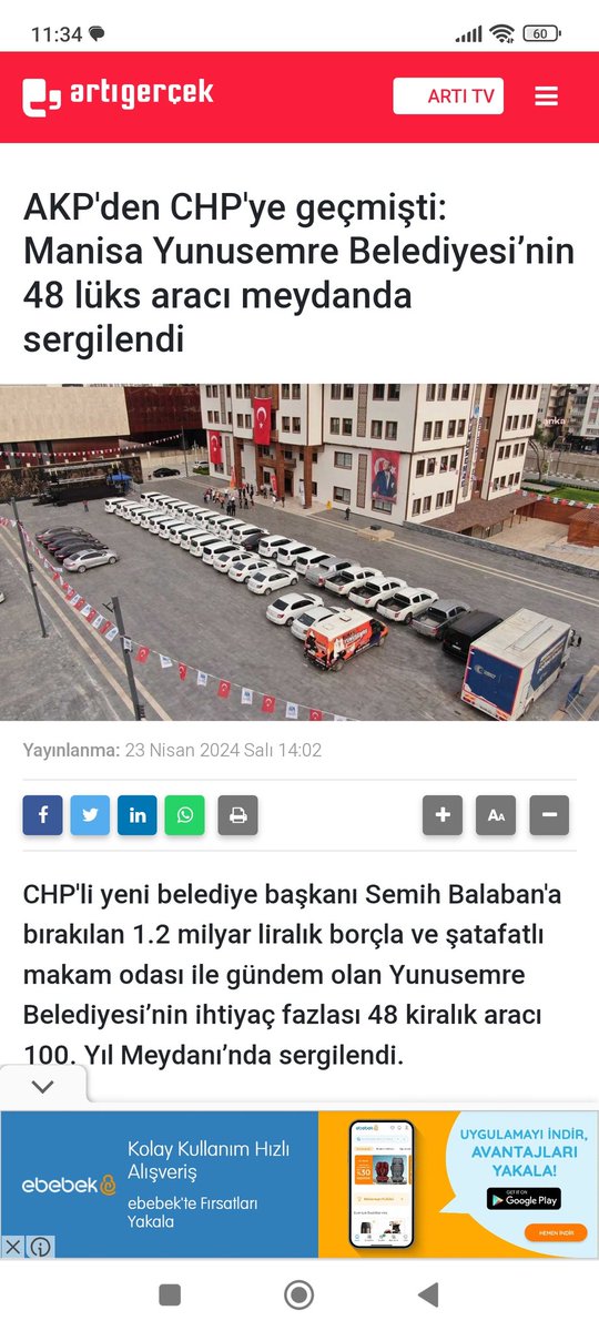 AKP'den CHP'YE geçen Yunusemre belediyesinde ki israf gözler önüne sergilendi. 48 araç için kiralama bedeli 68 milyon Lira. Emekliye kaynak bulamayanlar israfa para buluyor #emeklinetrteistifa